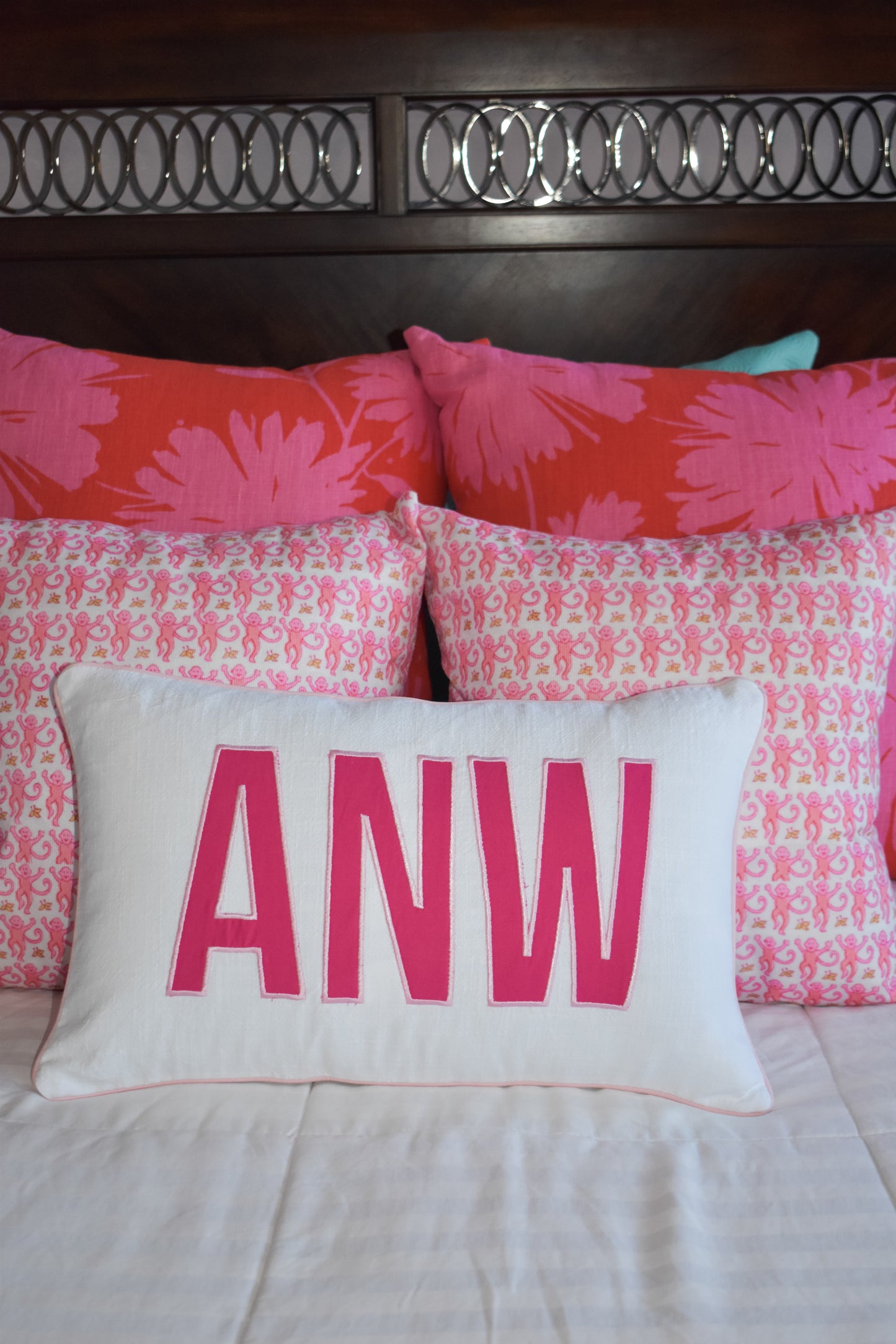 Applique Name Pillow Cover