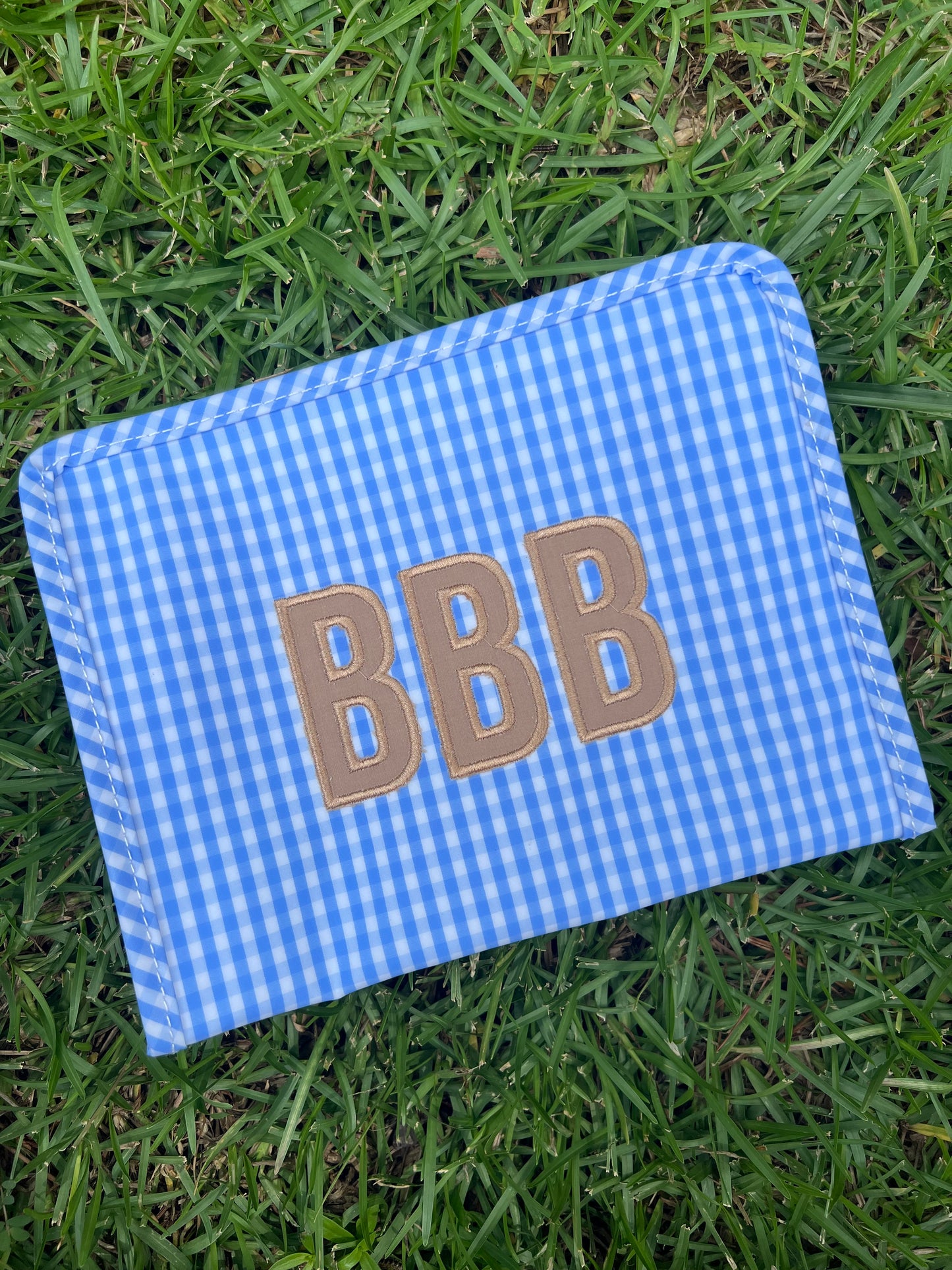 Large Roadie- Gingham Mist
