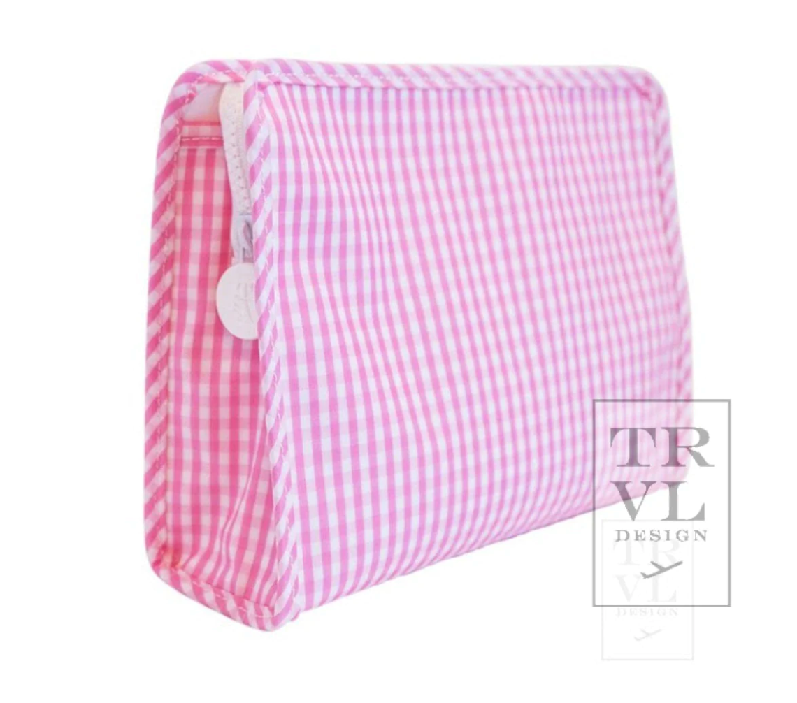 Medium Roadie- Gingham Pink