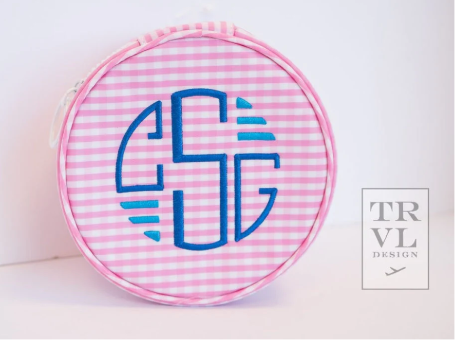 Roundup Case- Gingham Pink