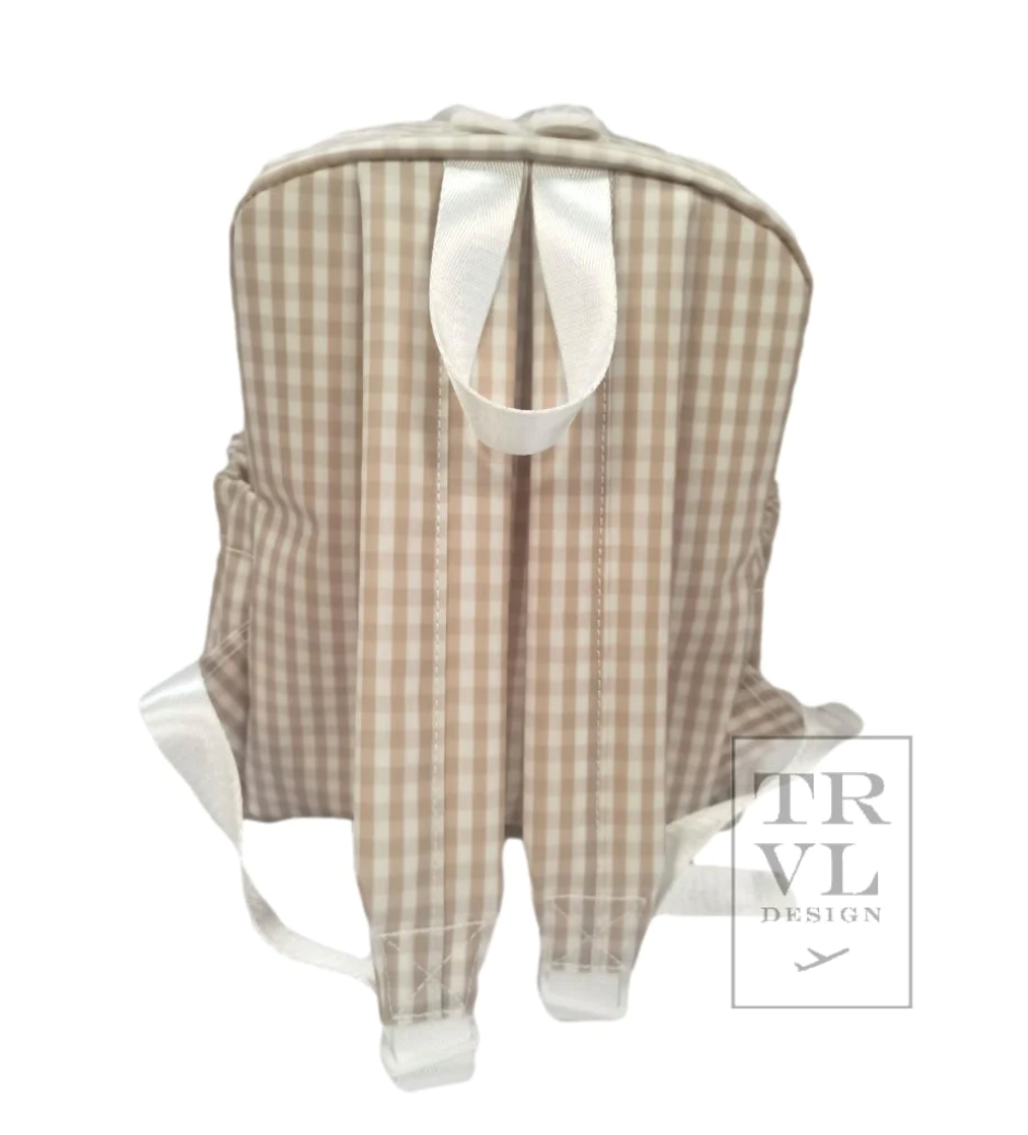 MINI Backpacker- Gingham Khaki