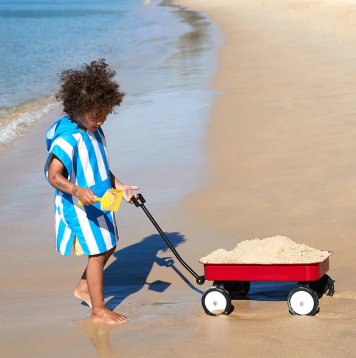 Kids Poncho - Quick Dry Hooded Towel - Bondi Blue
