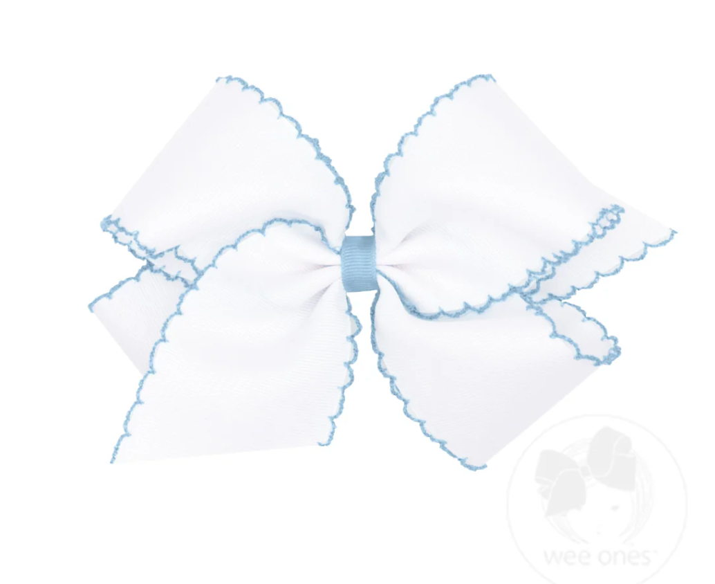 King Moonstitch Grosgrain Hair Bow with Contrasting Wrap