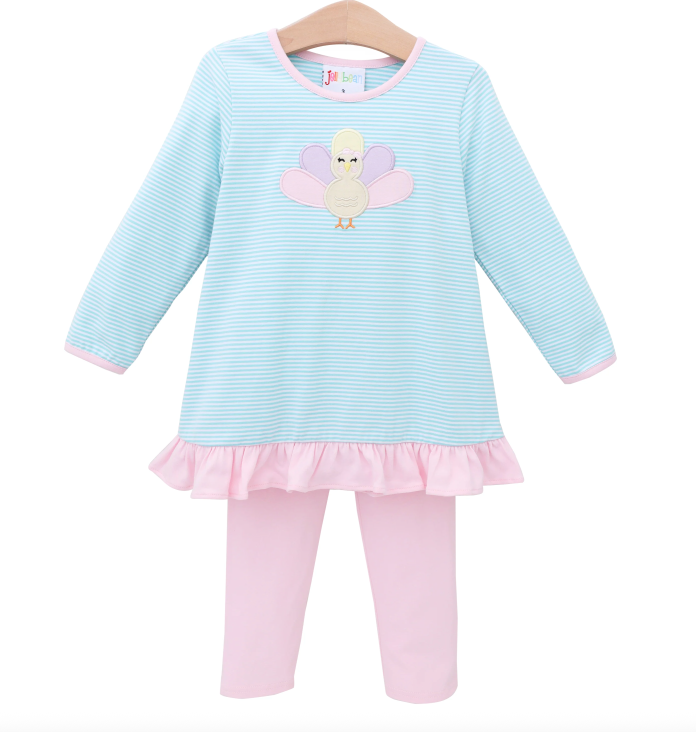 Pastel Turkey Ruffle Pant Set