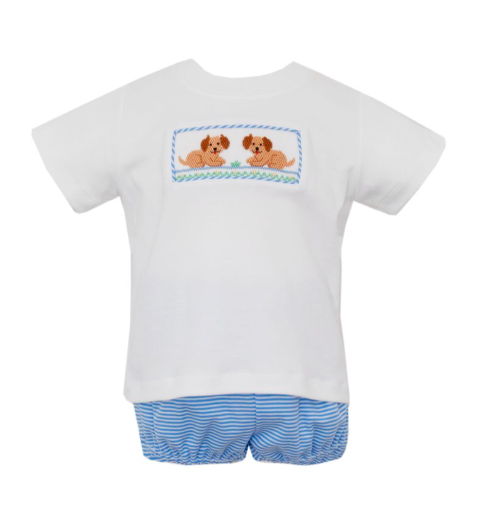 Petite Bebe- Garden Puppies Boys Set