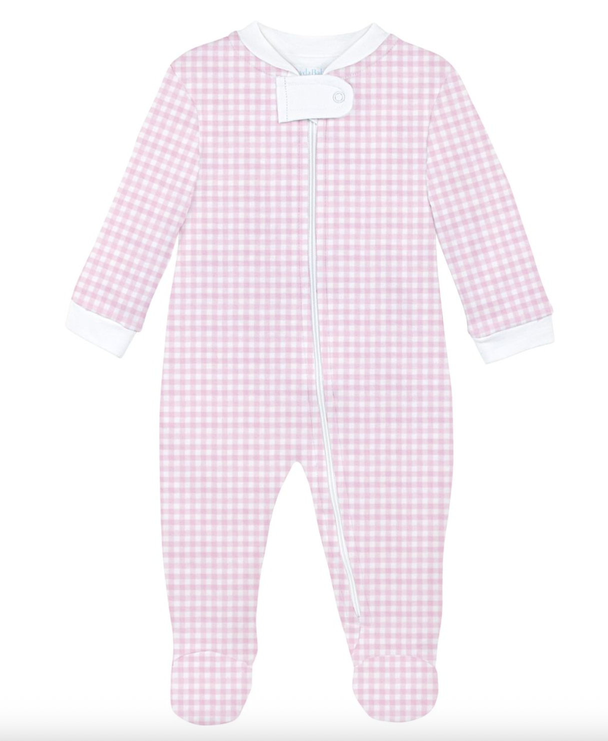Pink Gingham Footie