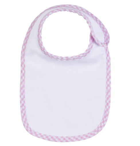 Gingham Trim Bib