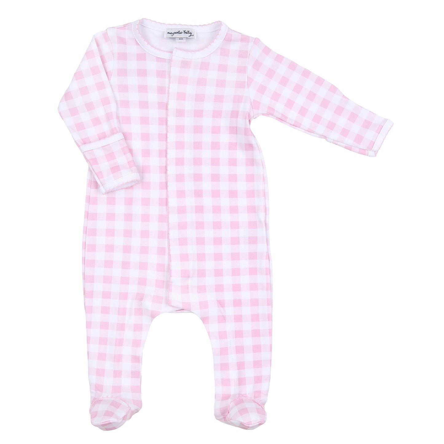 Baby Checks Footie - Pink
