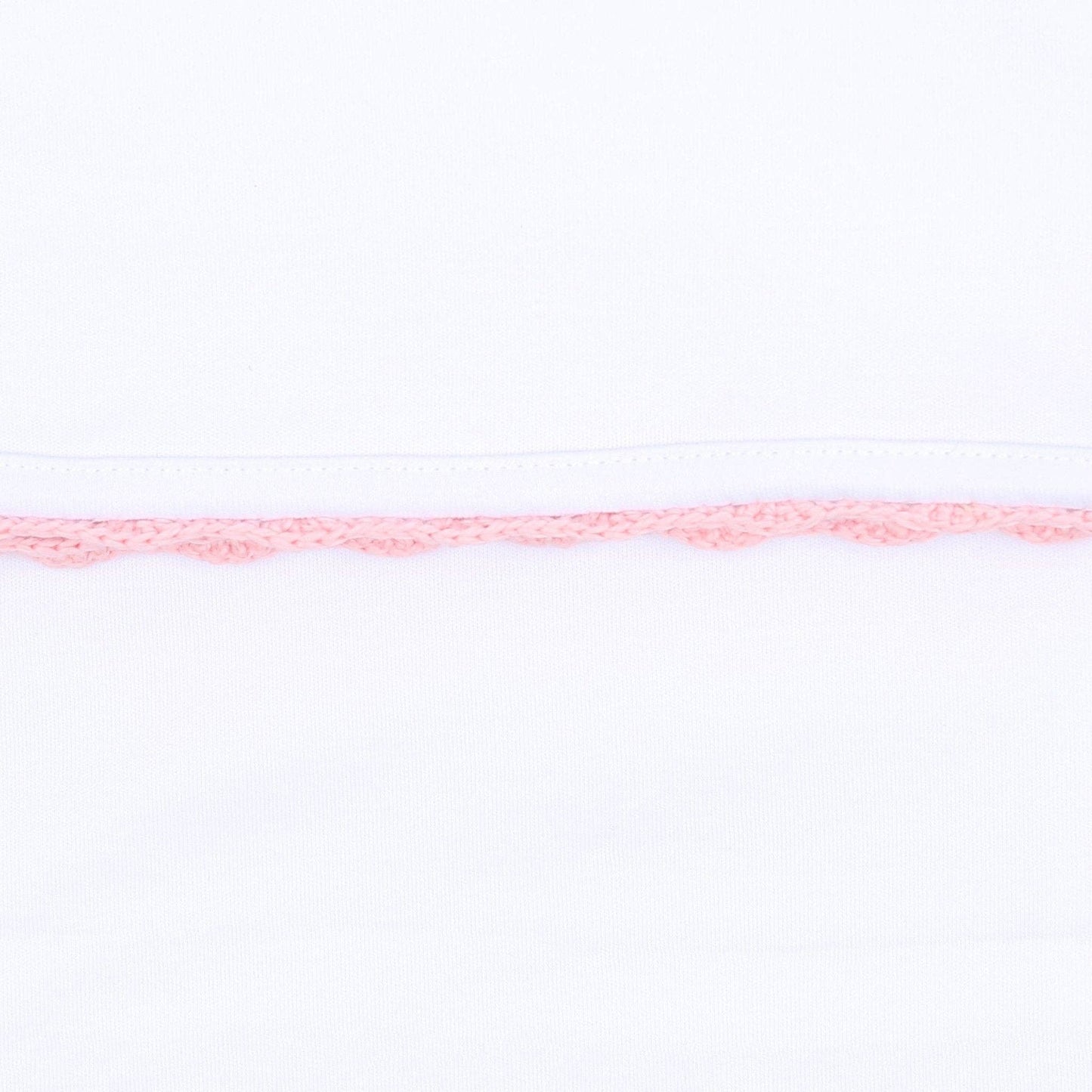 Baby Joy Footie with Pink Crochet Trim