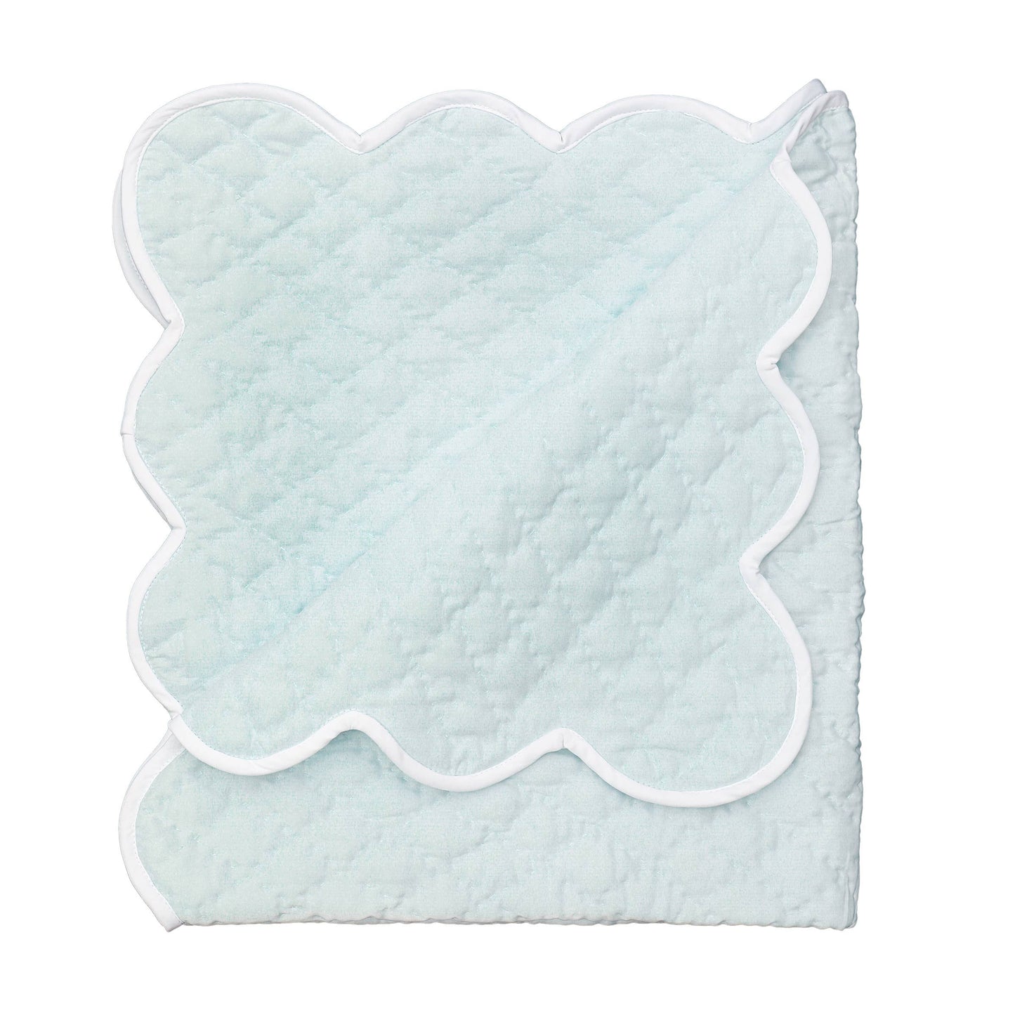 QUILTED SATIN BABY BLANKET: Pink