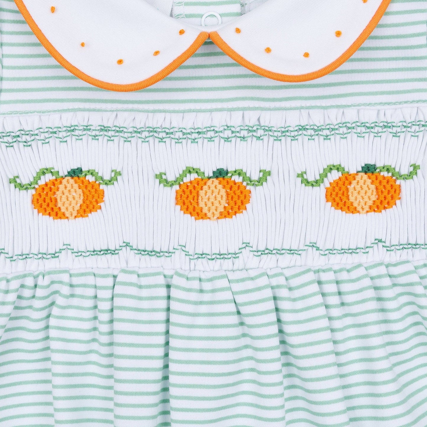 Lil' Pumpkin Classics Smocked Short Sleeve Girl Bubble