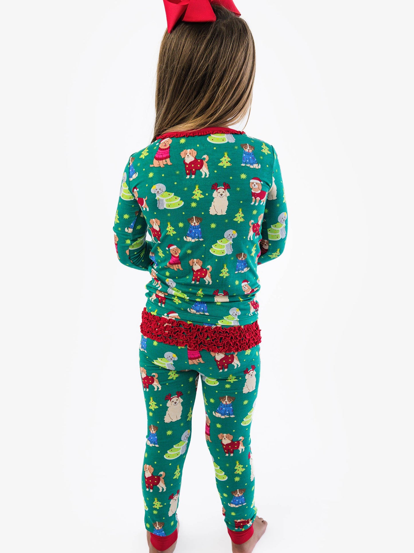 Ruffle Butts- Bamboo Viscose Paw-liday Pals Christmas Dogs