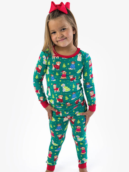 Ruffle Butts- Bamboo Viscose Paw-liday Pals Christmas Dogs