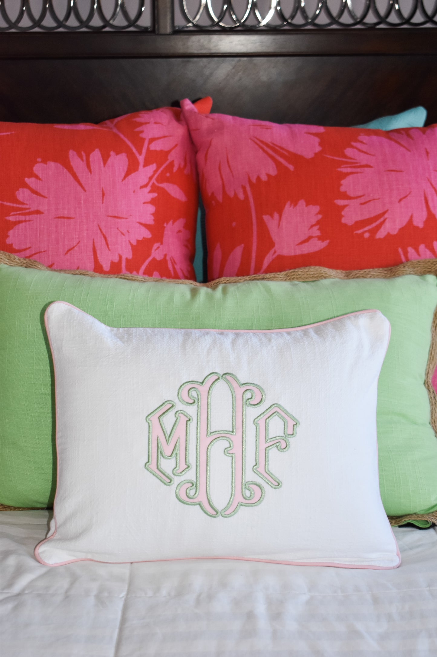 Applique Name Pillow Cover