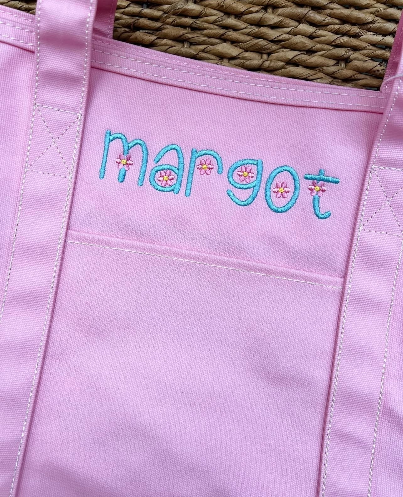 Maxi Tote- Coated Canvas Peony