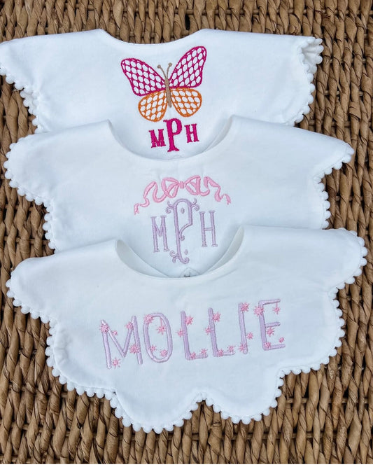 Scalloped Bib (bundle options included)