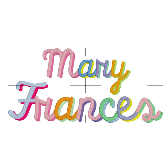 Alternating Pastel Rainbow Shadow Font Add On