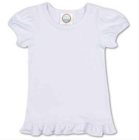 Girl's Short Sleeve Ruffle Tee
