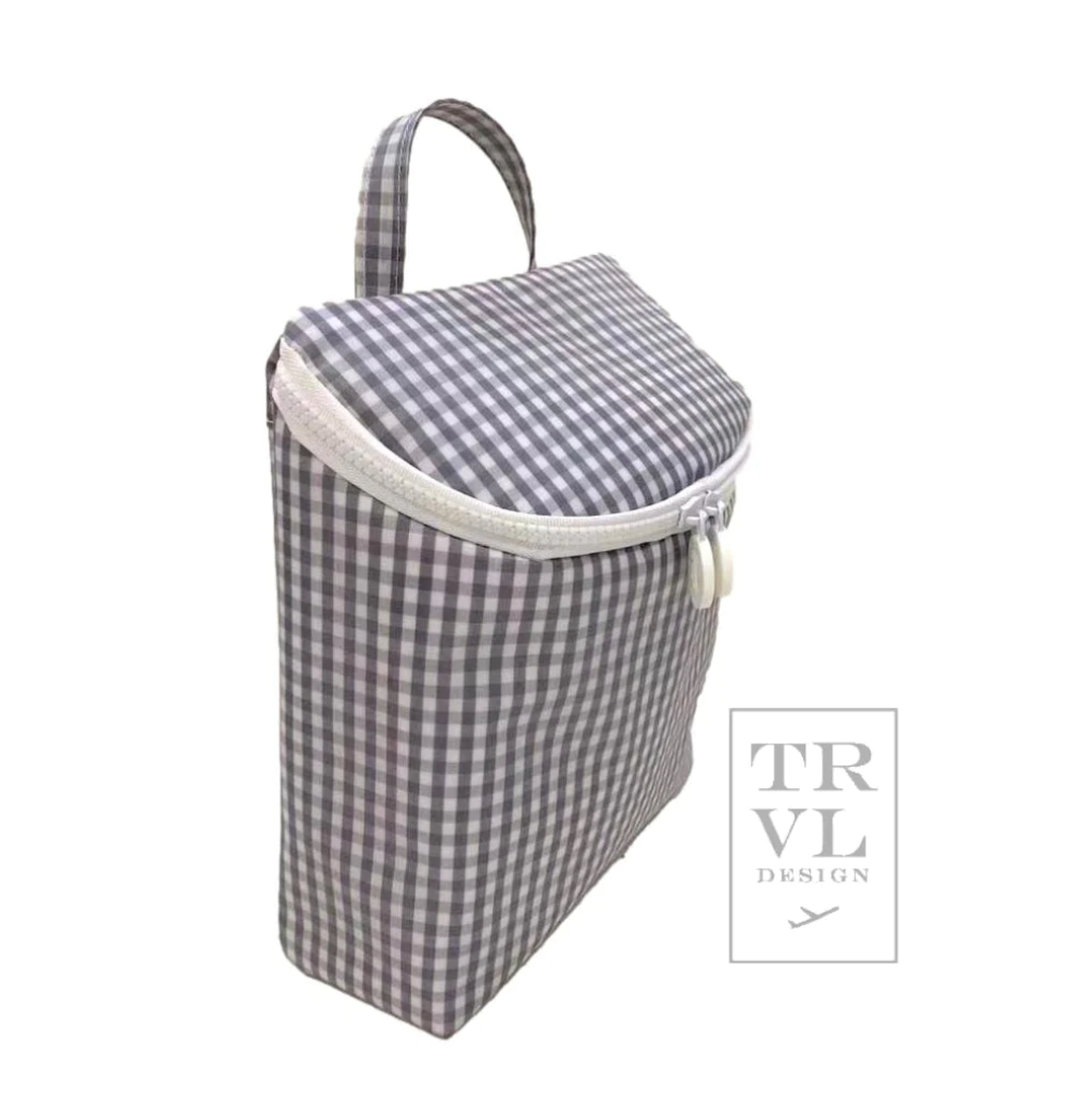 Take Away Lunch Bag- Gingham Grey