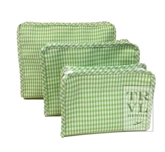 Medium Roadie- Gingham Leaf