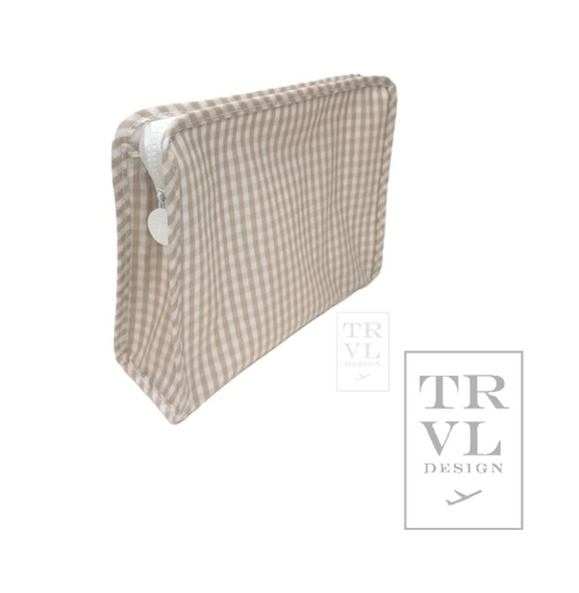Medium Roadie- Gingham Khaki