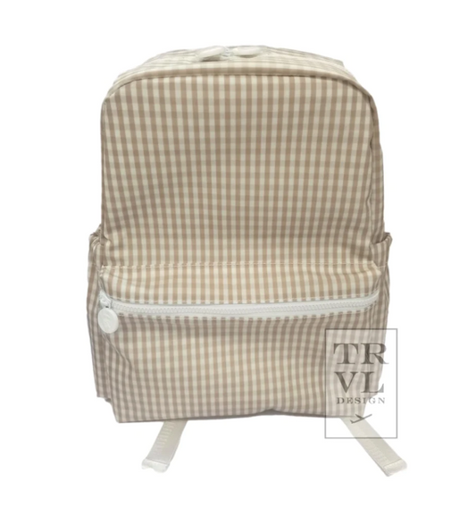 Backpacker- Gingham Khaki