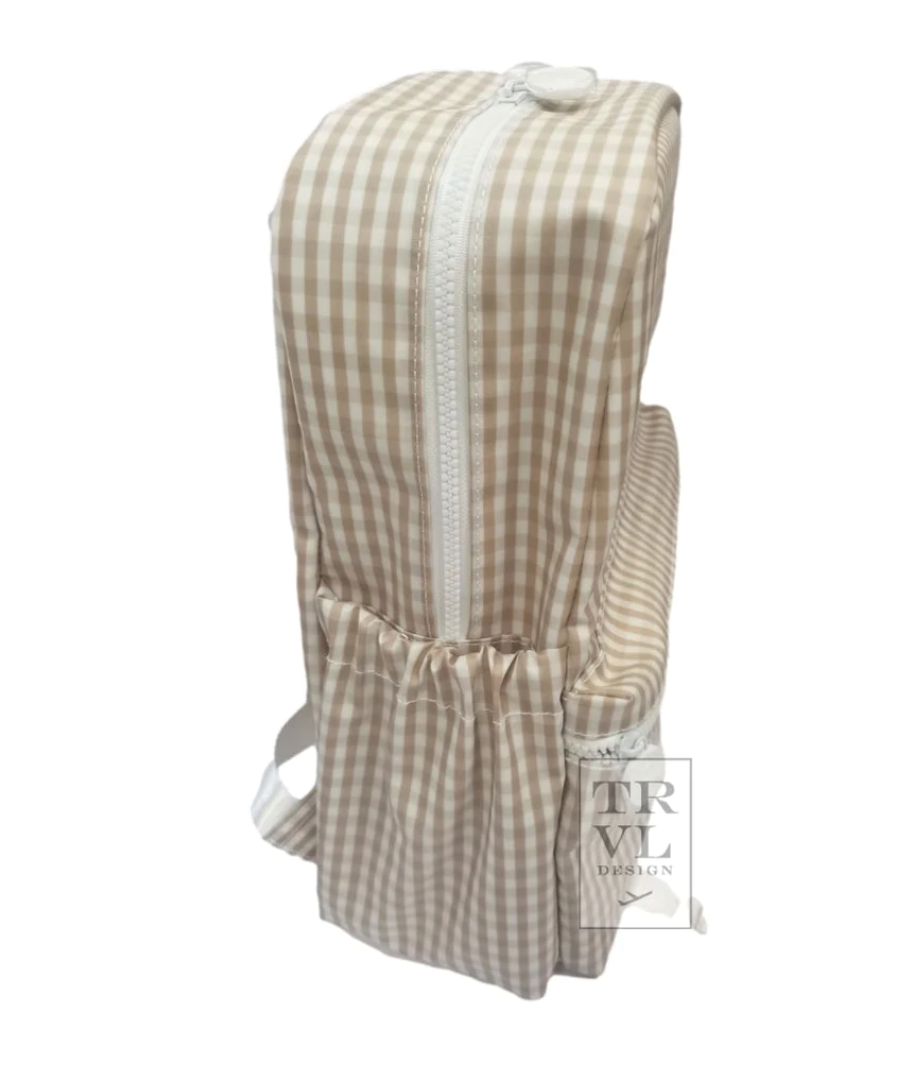 Backpacker- Gingham Khaki