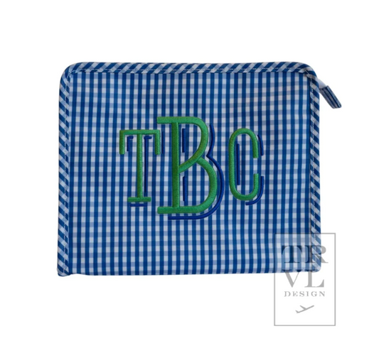 Medium Roadie- Gingham Royal