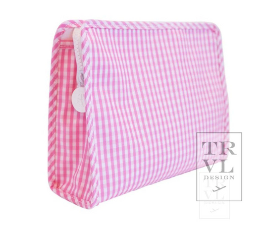Medium Roadie- Gingham Pink
