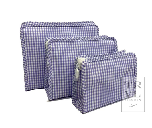 Large Roadie- Gingham Lilac