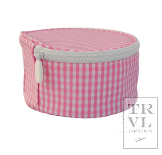 Roundup Case- Gingham Pink