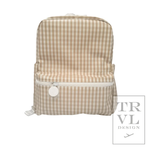 MINI Backpacker- Gingham Khaki