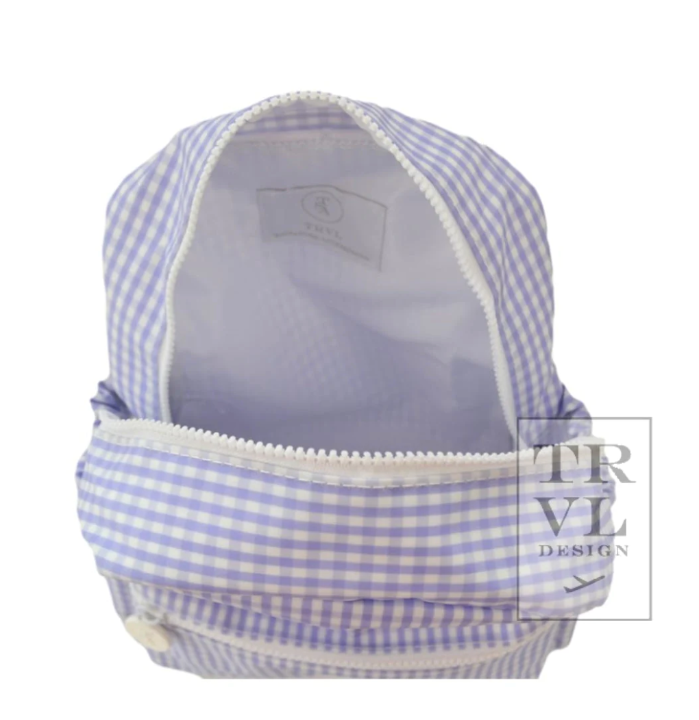 MINI Backpacker- Gingham Lilac