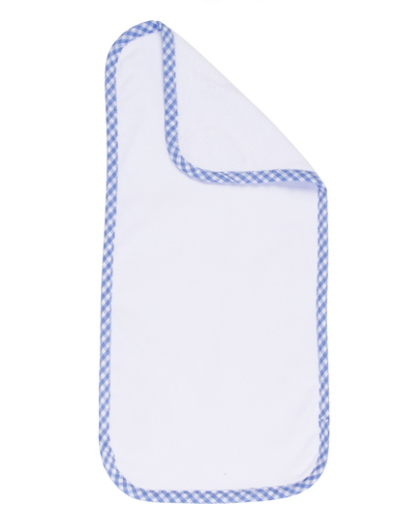 Gingham Trim Burp Cloth