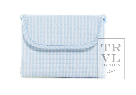 Quilted Changing Mat- Pimlico Stripe Blue