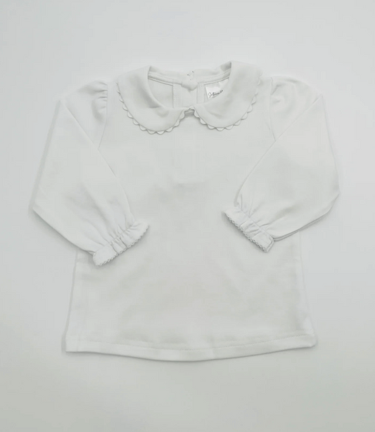 Scalloped Collared Shirt
