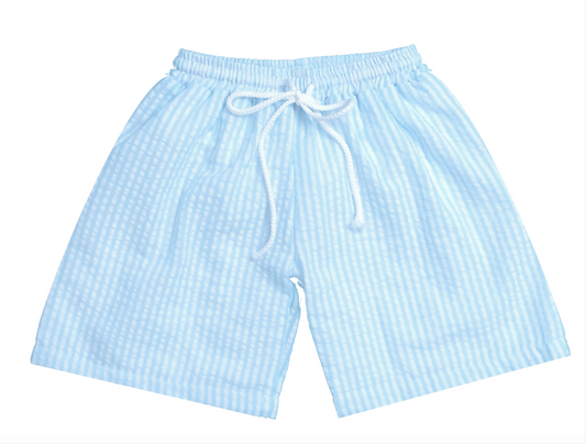 Seersucker Swim Trunks