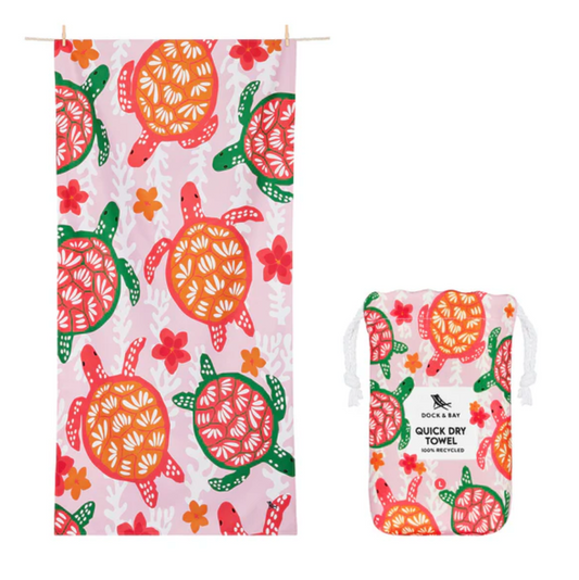 Kids Beach Towels - Turtley Tropical
