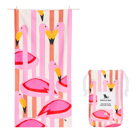 Kids Beach Towels - Flamboyant Flamingos