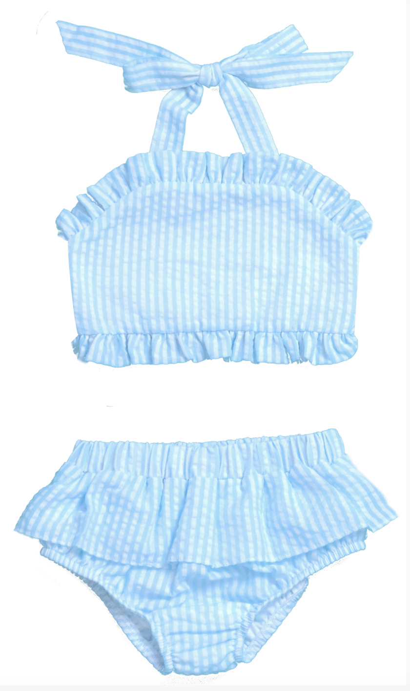 Seersucker Ruffle Bikini