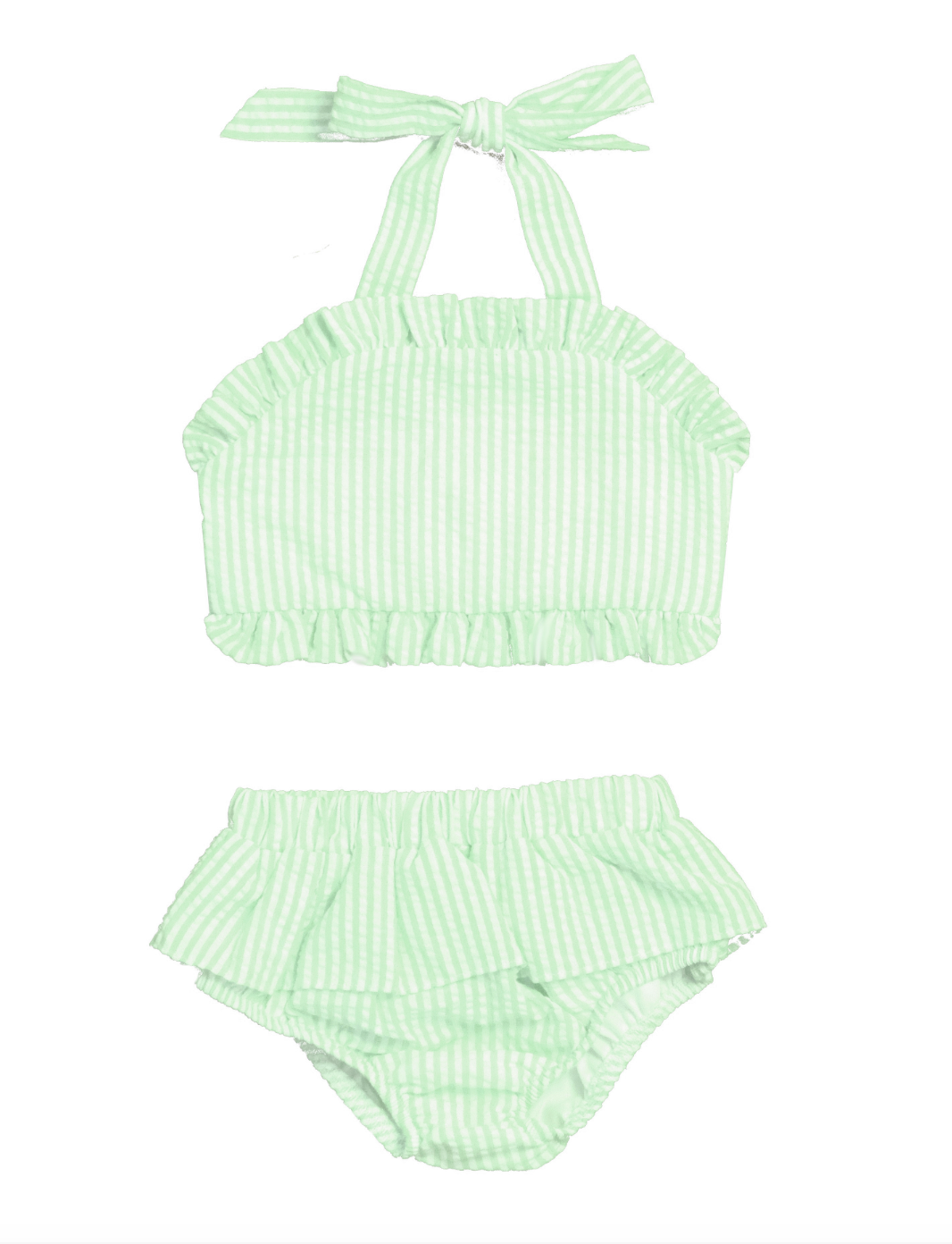 Seersucker Ruffle Bikini