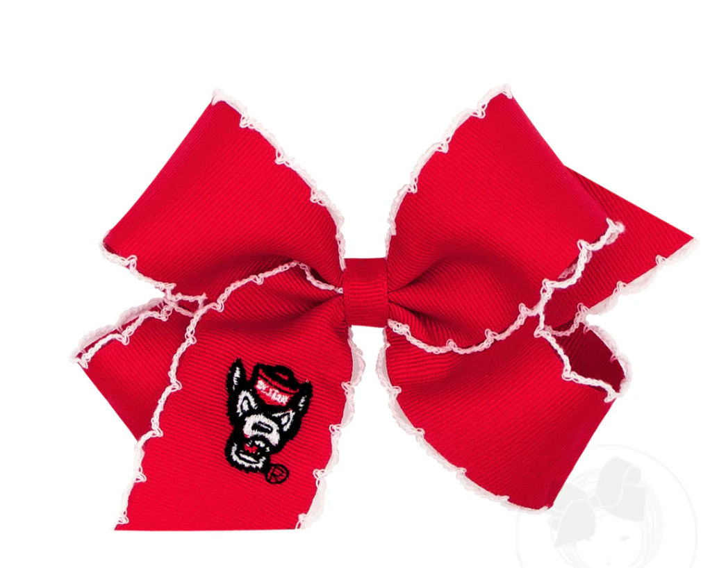 King Grosgrain Hair Bow - NC State