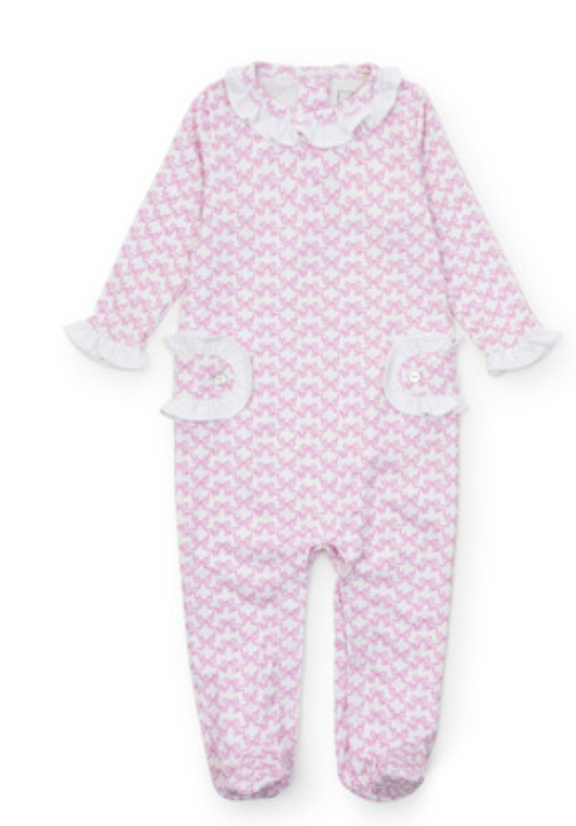 Lucy Girls' Romper - Pretty Pink Bows