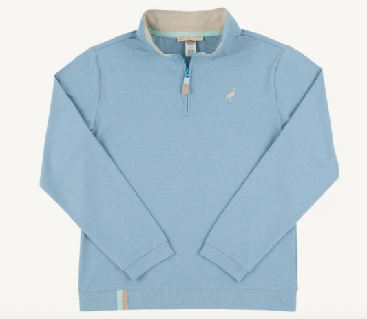 Prepletic™ Hayword Half Zip-Barrington Blue with Osprey Oatmeal Stork