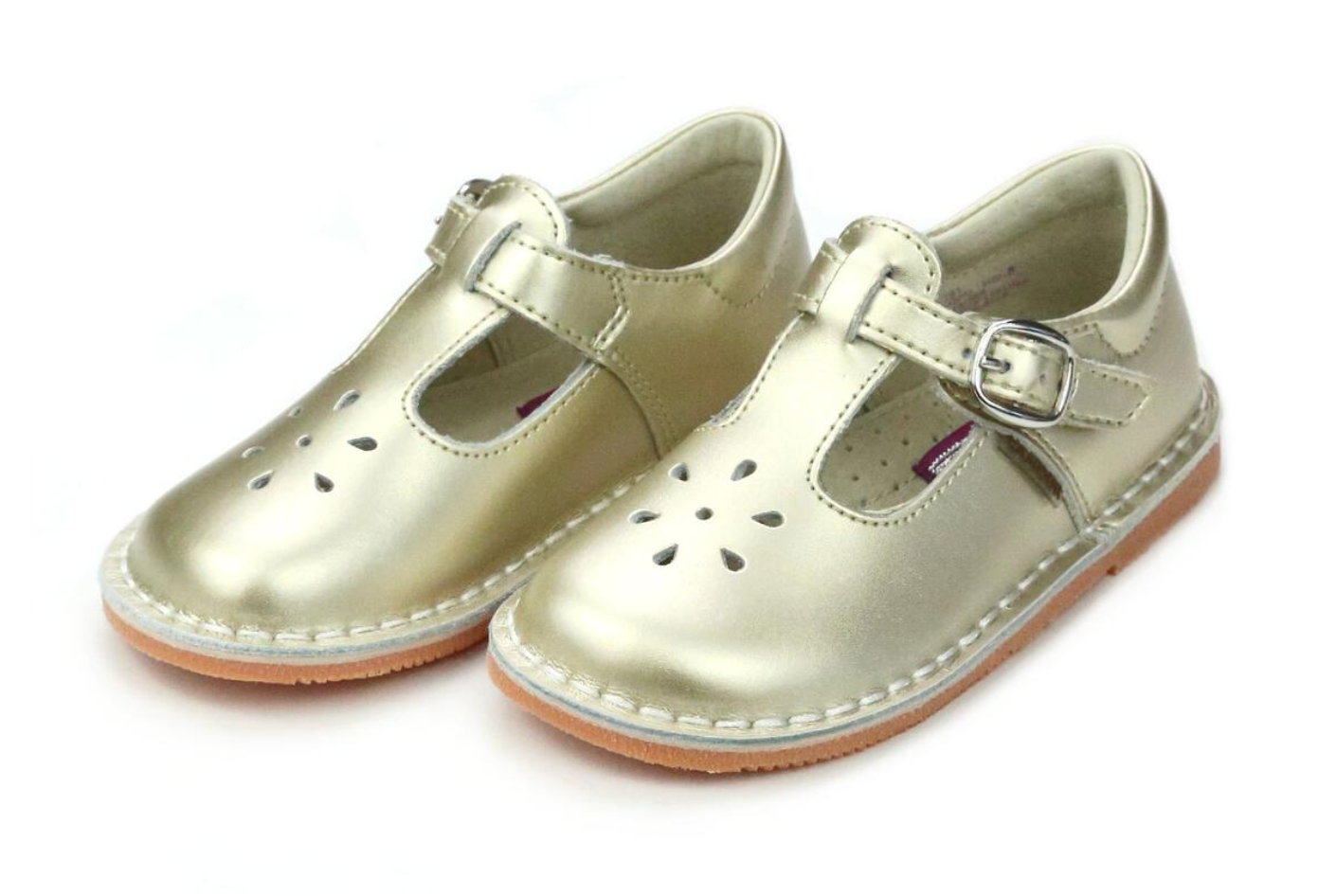 Joy Metallic Leather T-Strap Mary Jane
