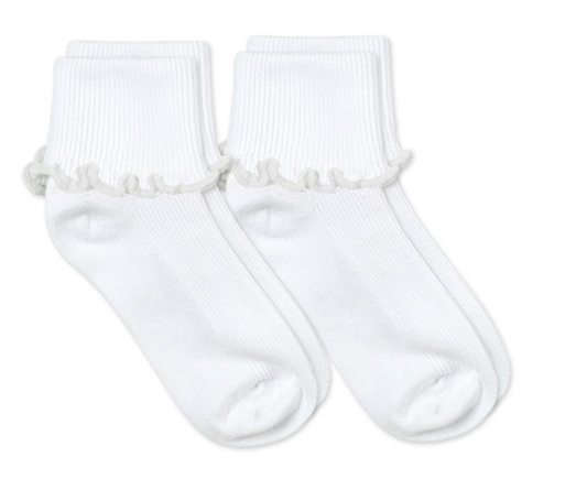Ripple Edge Smooth Toe Turn Cuff Socks