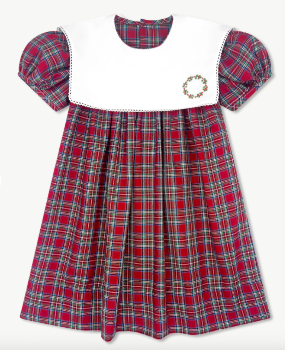 Hope Chest Dress Woodstock Plaid, Wreath
