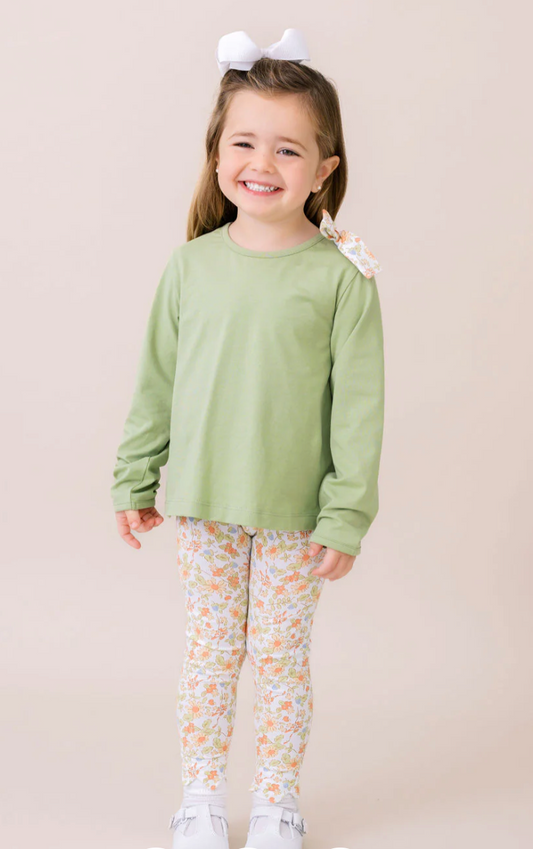 Madeline Legging Set Saybrook Sage Knit, Hearthside Floral