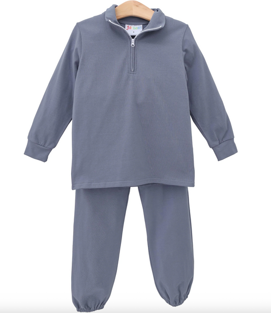 Evan Pullover Set - Dusty Blue