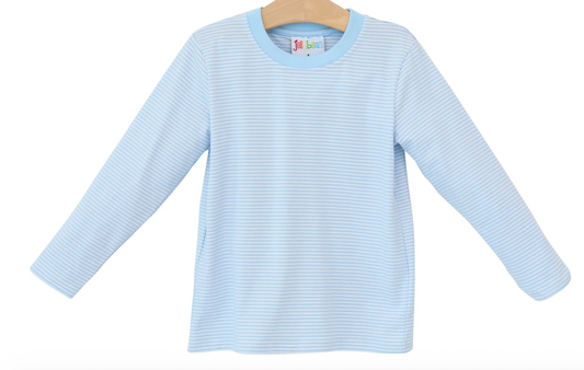 James LS Shirt- Light Blue Stripe